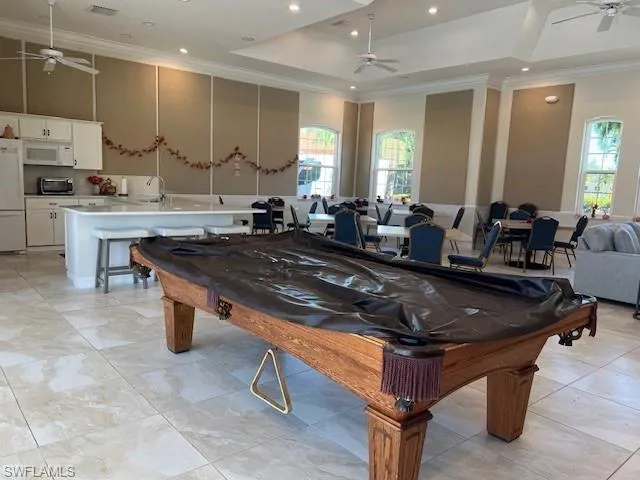Community Clubhouse with a pool table, kitchen & Dining for Special Events