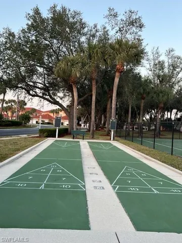 Community shuffleboard area