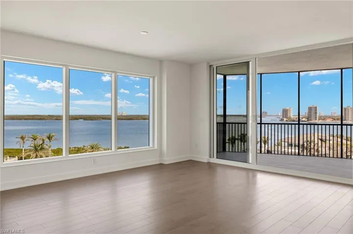 Amazing water views from your open concept living and dining room space
