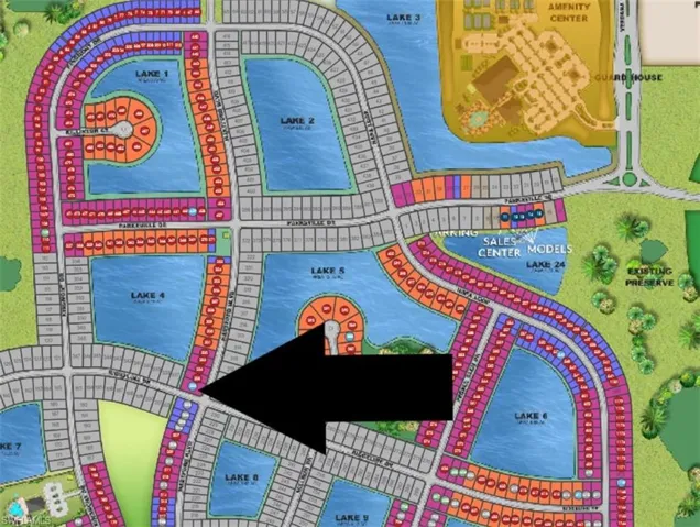 Site map: Lot 336 corner/oversized lot