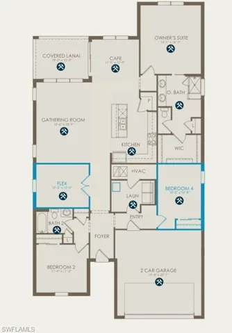 Floorplan with options selected