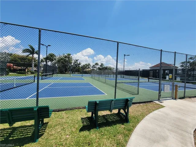 View of tennis court