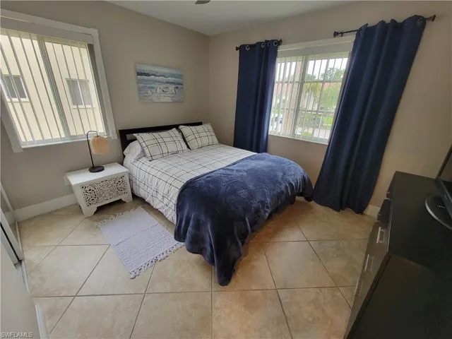 View of tiled bedroom