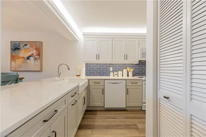 New quartz countertops in kitchen