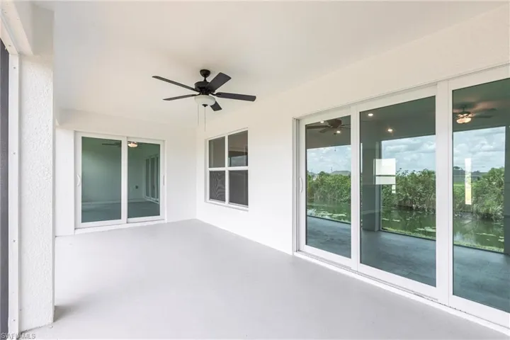 View of patio / terrace featuring ceiling fan