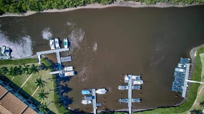 Aerial view of a large body of water