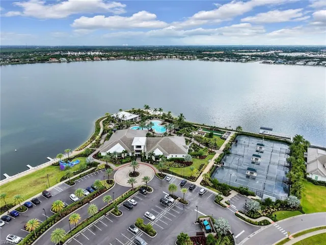 Bird's eye view of a large body of water