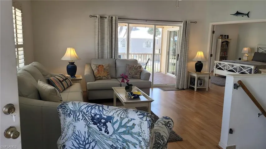 Living room featuring hardwood / wood-style floors