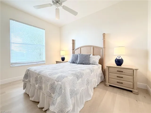 Guest bedroom with large walk in closet