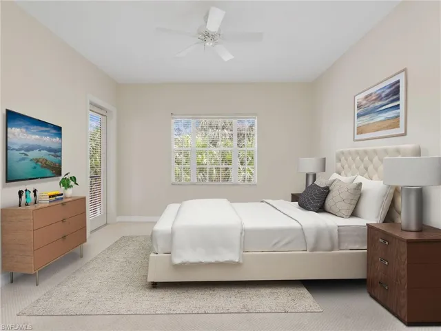 Virtually Staged Primary Bedroom