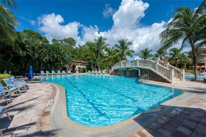 Lap pool lanes at the Treviso Bay main pool