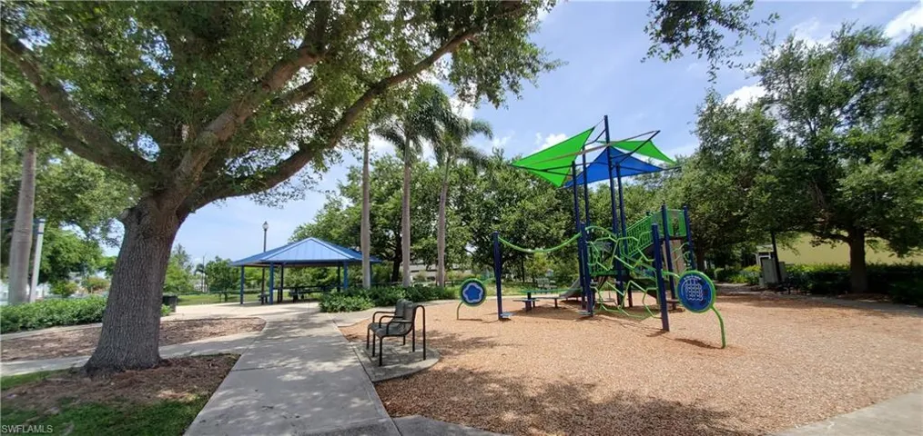 View of jungle gym featuring a gazebo