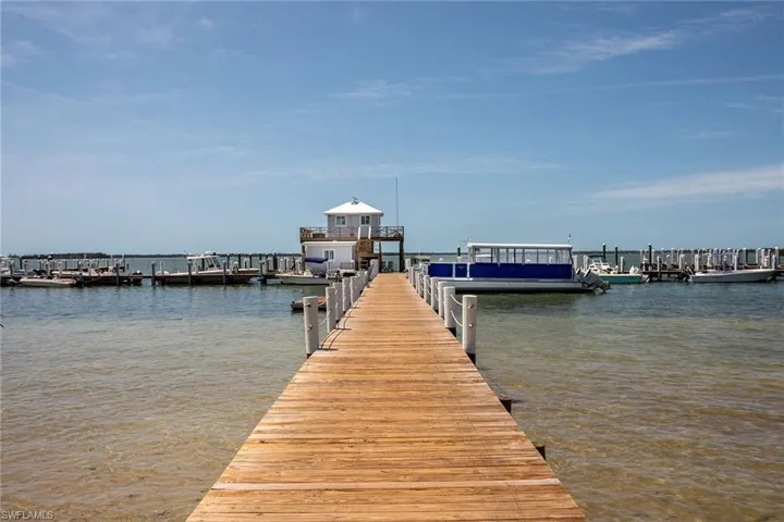 Dock with a water view