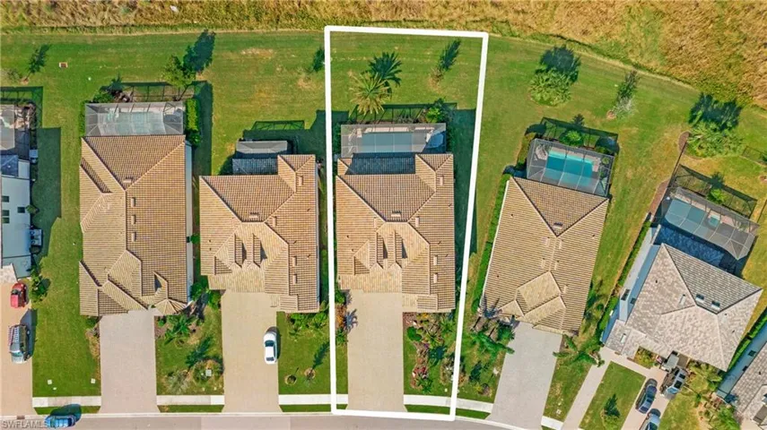 Birds eye view of property