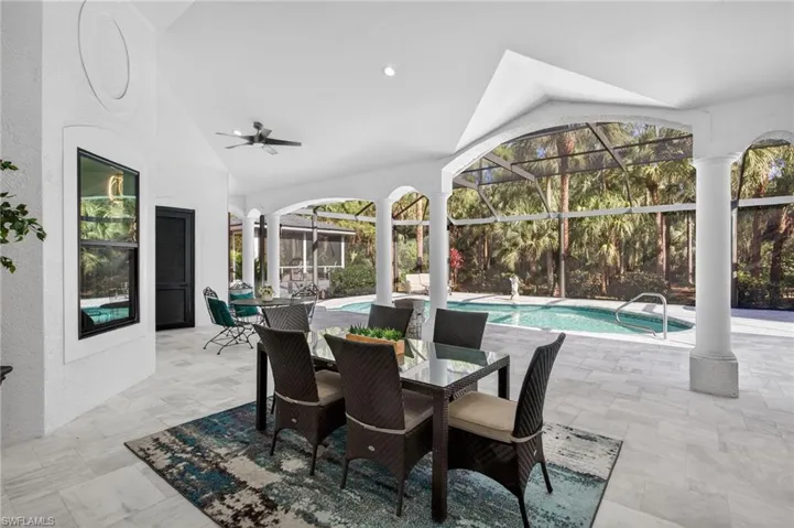 Large under truss shaded area on your spacious lana!