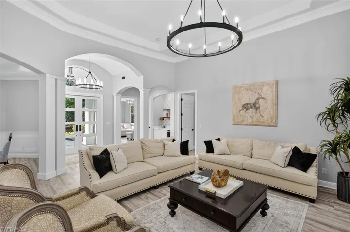 Spacious living room with an abundance of natural light!