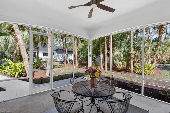 Screened entry way into guest house