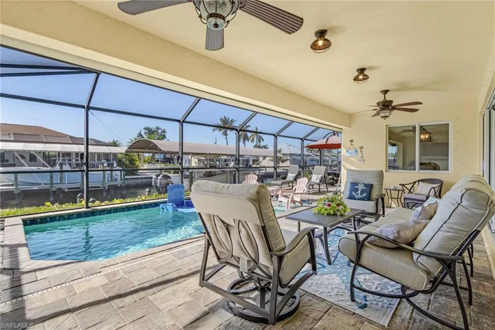 The southern exposure helps to keep the pool warm.