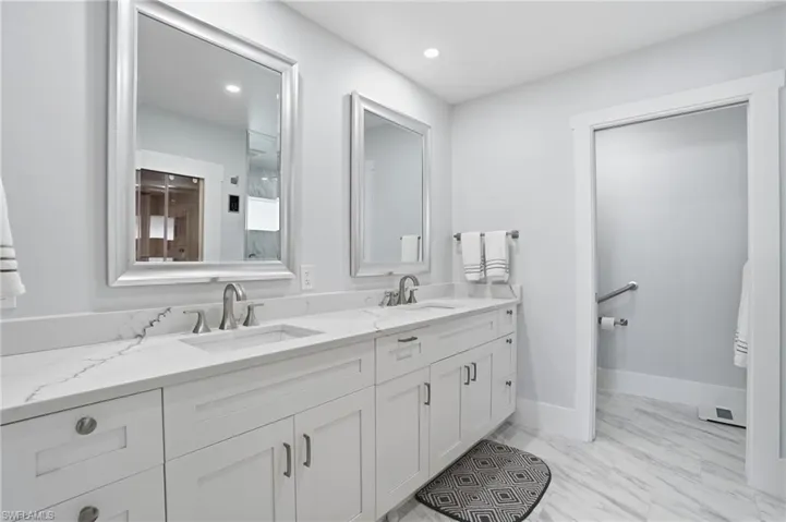 primary bath with double vanity