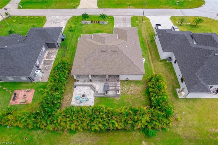 Birds eye view of property