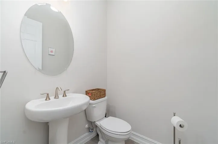 1/2 bath off the garage