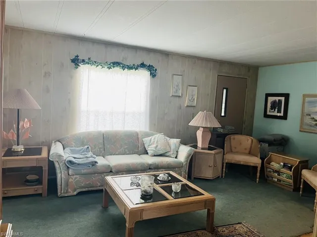 View of carpeted living area