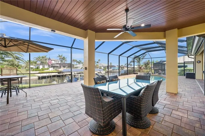 Patio dining area