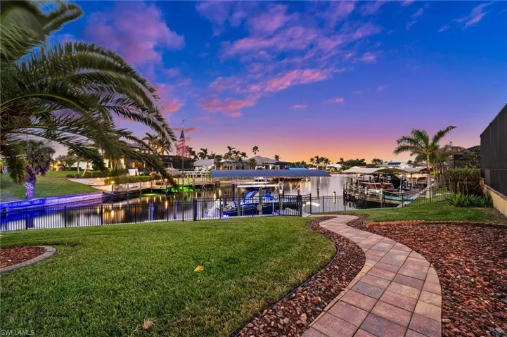 Backyard at night