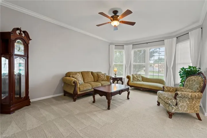 Formal Living Room with Crown Molding