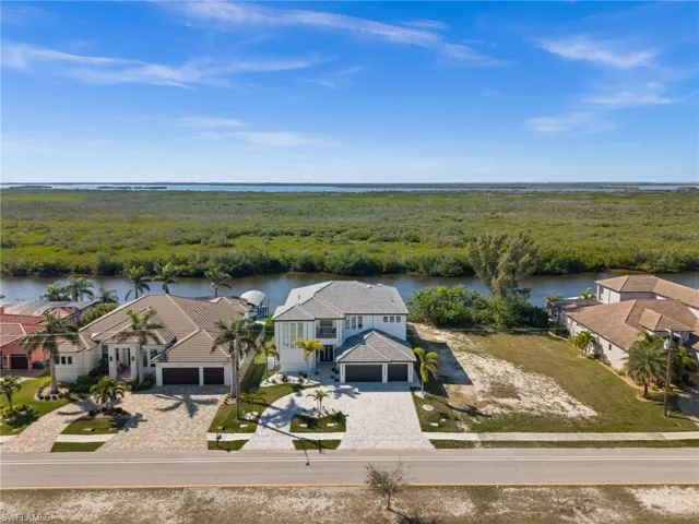 Drone / aerial view of a large body of water