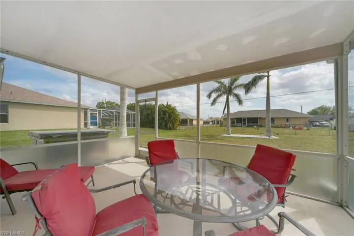 View of screened  sunroom.
