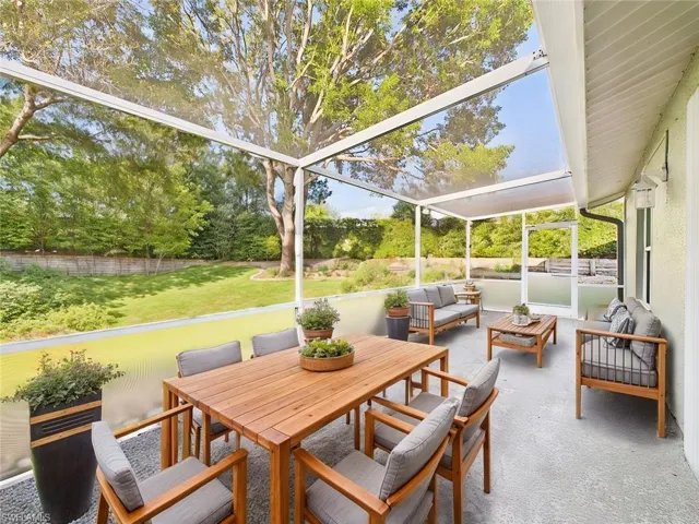 Expansive Screened Lanai w View of Private Rear Yard