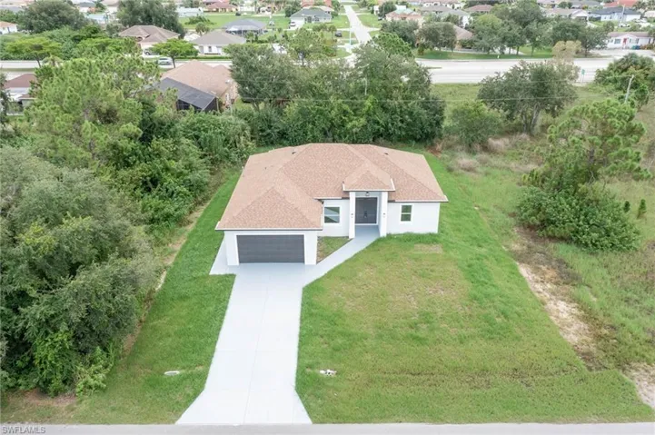 Birds eye view of property