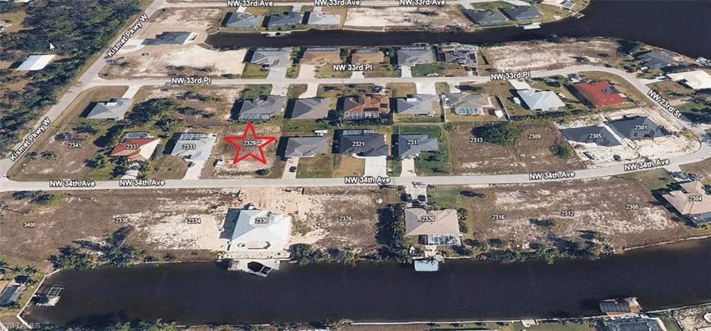 Aerial view of property's location