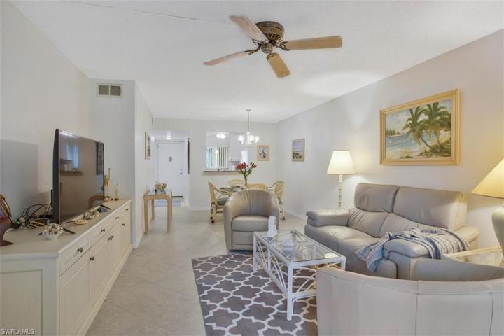 Condo features easy care all tile floors