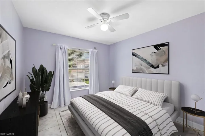 virtually staged guest bedroom