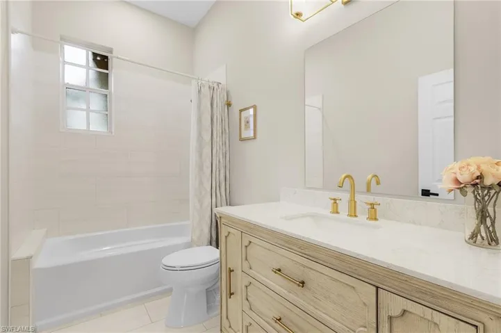 Fully Renovated 2nd Bathroom with Freestanding Vanity.