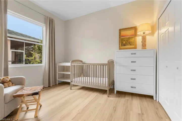 Large 3rd Bedroom with Custom Shades, New Paint, Closet Organizer.