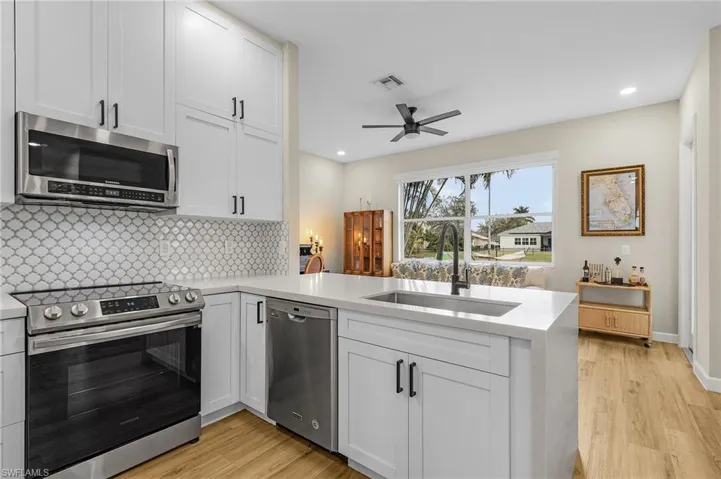 Quartz Countertops with Waterfall Edge