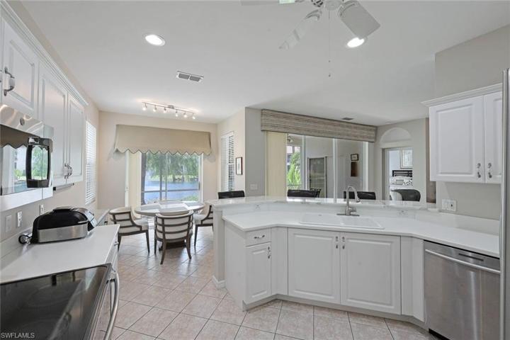 Spacious kitchen with plenty of cabinet and counter space.