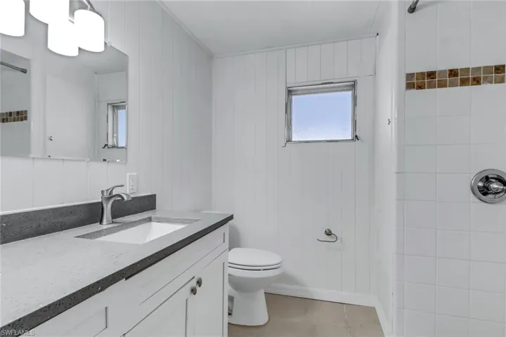 Spacious Bathroom featuring a Large, Easily Accessible Shower