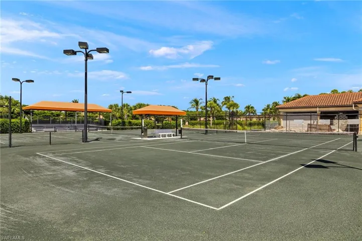 View of tennis court