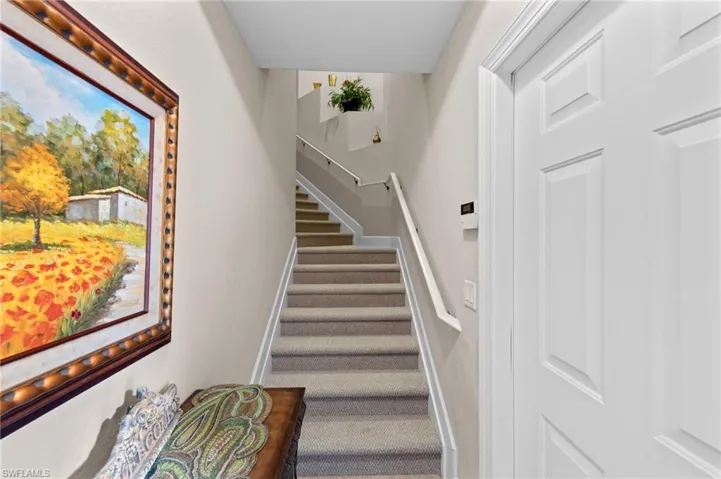 Stairs with baseboards