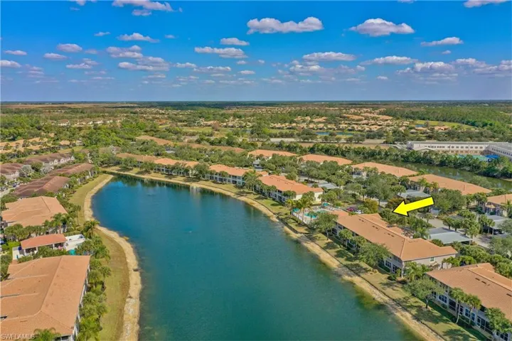 Drone / aerial view of a large body of water
