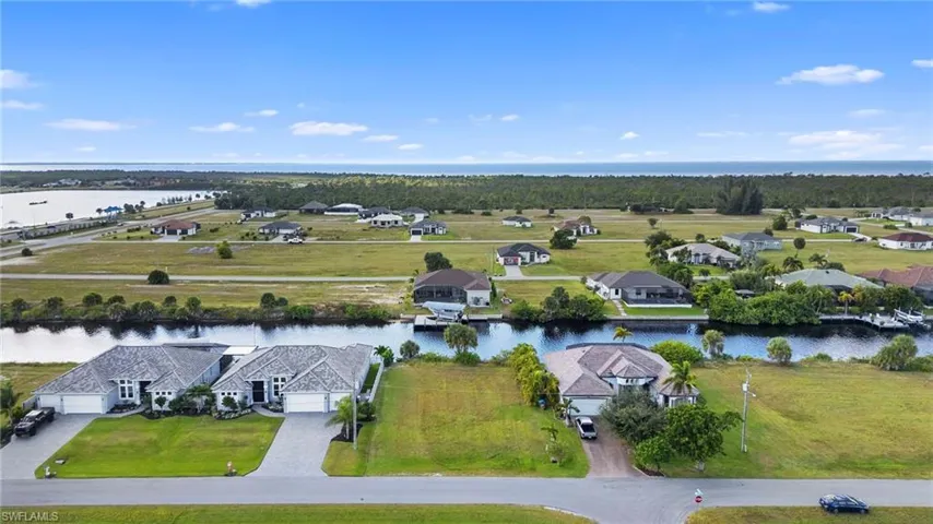Drone / aerial view of a large body of water