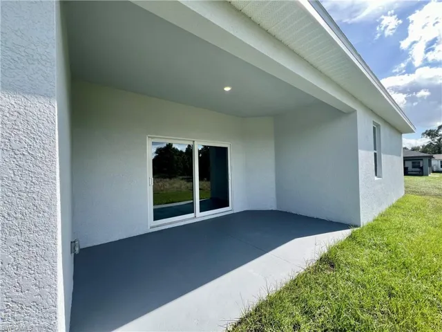 View of rear covered patio