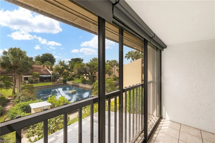 View of balcony off guest bedroom