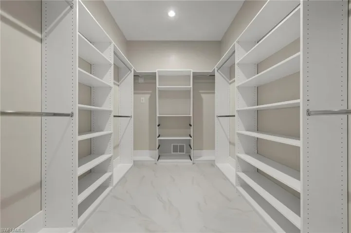 View of walk in closet