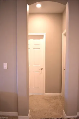 Corridor with baseboards
