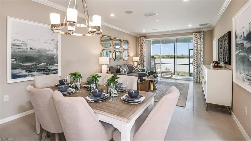 *Dining and living room. The actual unit has 14' ceilings and wood-tile flooring.